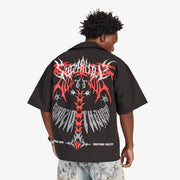 "Sinister" Nylon Lounge Shirt (black)