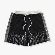 "Magnolia" Snap Shorts (black/white)
