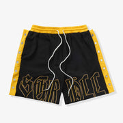 "Magnolia" Snap Shorts (gold/black)