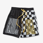 "Lewis" Polyester Shorts (black/white)