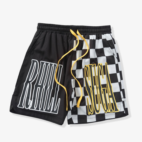 "Lewis" Polyester Shorts (black/white)