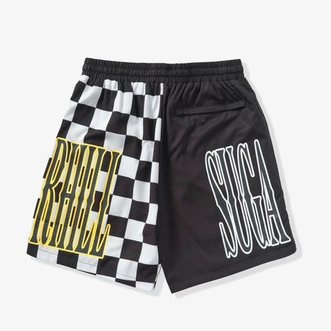 "Lewis" Polyester Shorts (black/white)