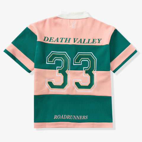 "Roadrunners" Box-Fit Rugby Polo (green/orange)