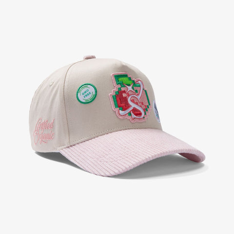 "All Natural" Hat (cream/pink corduroy)