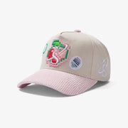 "All Natural" Hat (cream/pink corduroy)