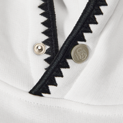 "Blade" Raw Hem Hoodie (white)