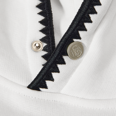 "Blade" Raw Hem Hoodie (white)