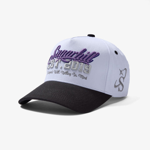 "Mindless" Twill Hat (white/black)