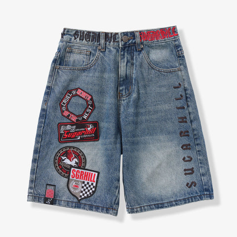 "Cruel" Denim Shorts (dark blue wash)