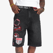 "Cruel" Denim Shorts (black wash)