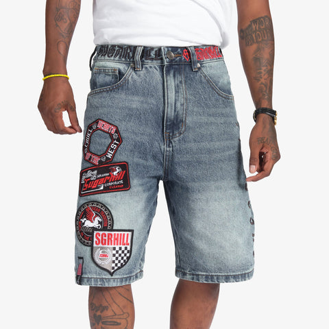 "Cruel" Denim Shorts (dark blue wash)
