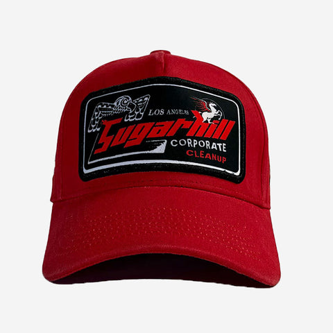"Cleanup" Washed Strapback (red)
