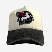 "Passenger" Washed Strapback (ivory/black)