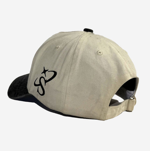 "Passenger" Washed Strapback (ivory/black)