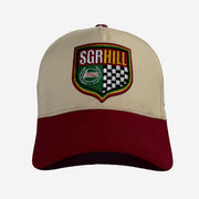 "Horsepower" Snapback (ivory/maroon)