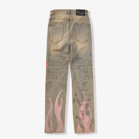 "Disco" Relaxed Fit Jeans (blue wheat)