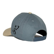 "Crowned" Snapback Hat (light blue/latte)