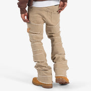 "Doom" Stacked Jeans (latte)