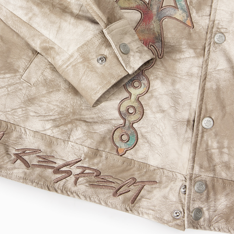 "Franz" Leather Jacket (cracked beige)