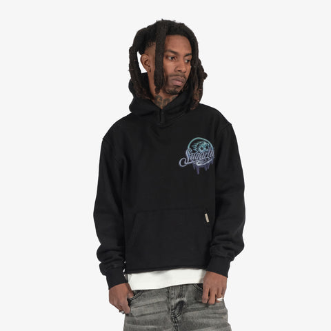 "Hellish" Cropped Hoodie (black vintage)