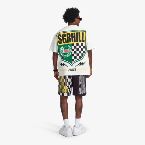 "Lewis" Polyester Shorts (black/white)