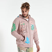 "Above" Full-Zip Hoodie (rose mauve)