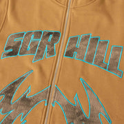 "Katana" Raw Hem Zip Hoodie (cedar)