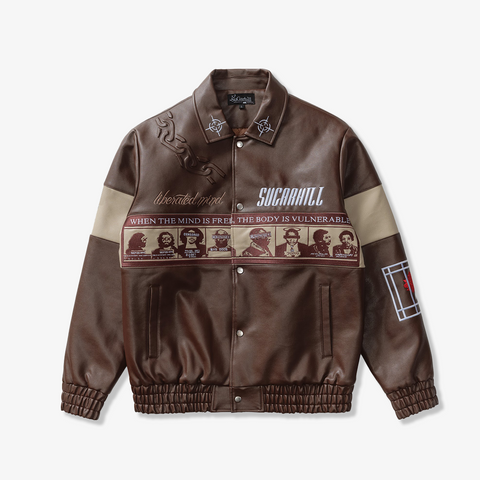 "Liberation" Leather Jacket (brown/tan)