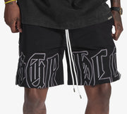"Magnolia" Snap Shorts (black/white)