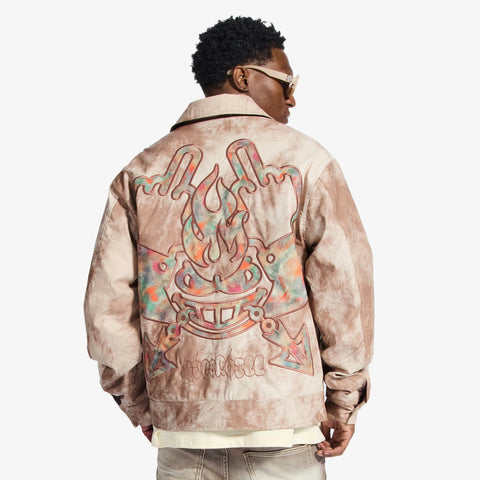 "Franz" Leather Jacket (cracked beige)