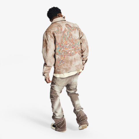 "Franz" Leather Jacket (cracked beige)