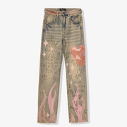 "Disco" Relaxed Fit Jeans (blue wheat)