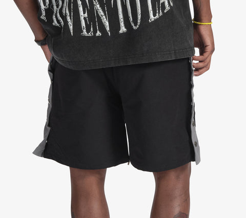 "Magnolia" Snap Shorts (black/white)