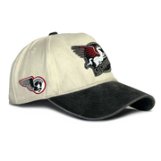 "Passenger" Washed Strapback (ivory/black)