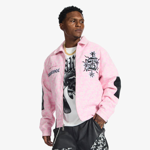 "Widow" Jacket (pink jacquard)