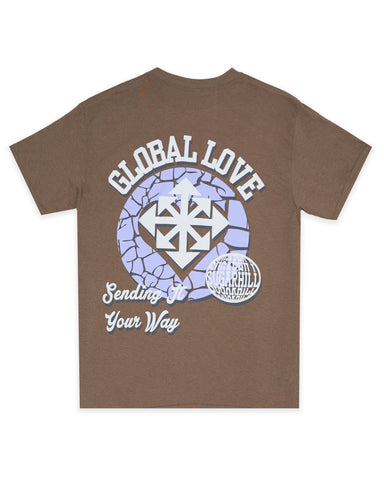 GLOBAL LOVE T-SHIRT (SOFT BROWN)