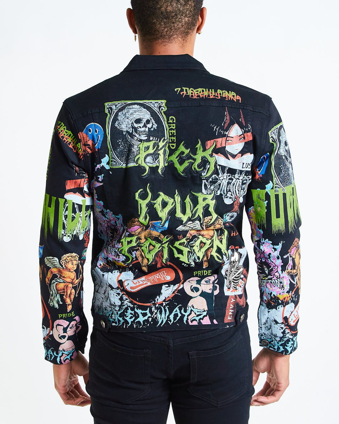 BLACK 7 SINS DENIM JACKET – Sugarhill