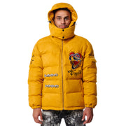 ALL IS LOST SUEDE PUFFER (MUSTARD)