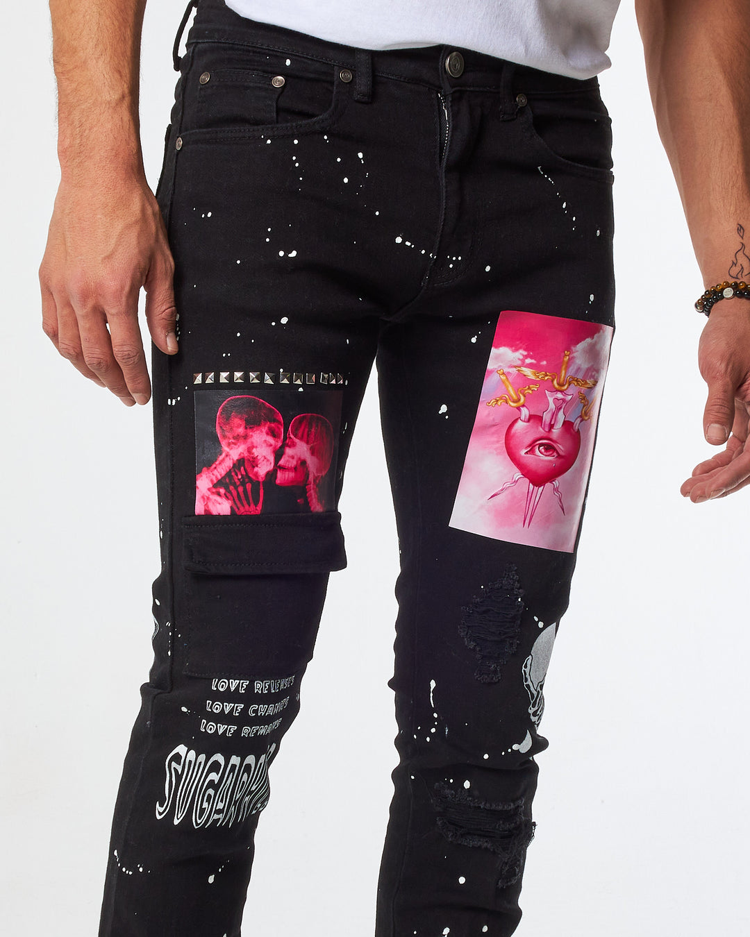 パンツ SUGARHILL SPLATTER DENIM PANTS 1 SUGARHILL(シュガーヒル）SPLATTER DENIM PANTS SUGARHILL