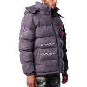 ALL IS LOST SUEDE PUFFER (CHARCOAL)