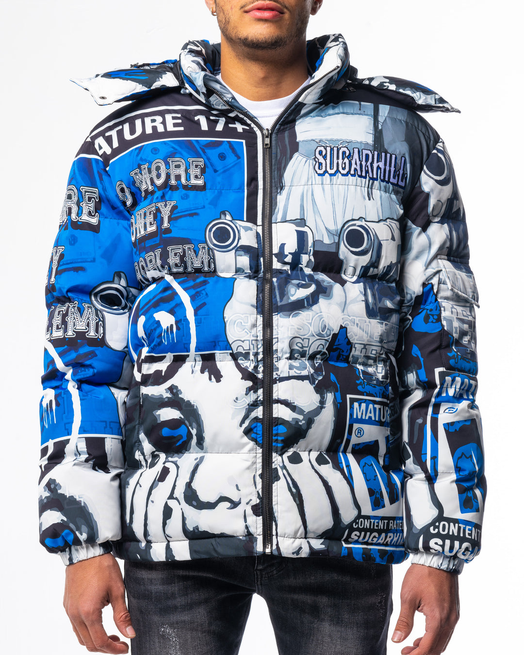 MONEY + POWER PUFFER (BLUE) – Sugarhill