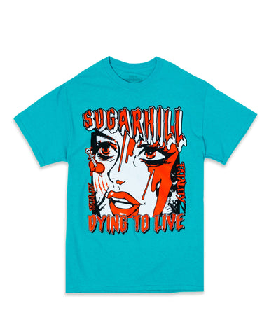 TROPICAL BLUE DYING TO LIVE TEE