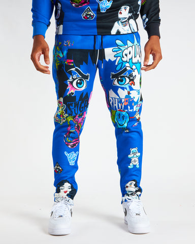 ROYAL BLUE PSYCHO SWEAT PANTS