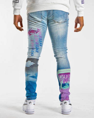 ANXIETY BLUE OMBRE DENIM