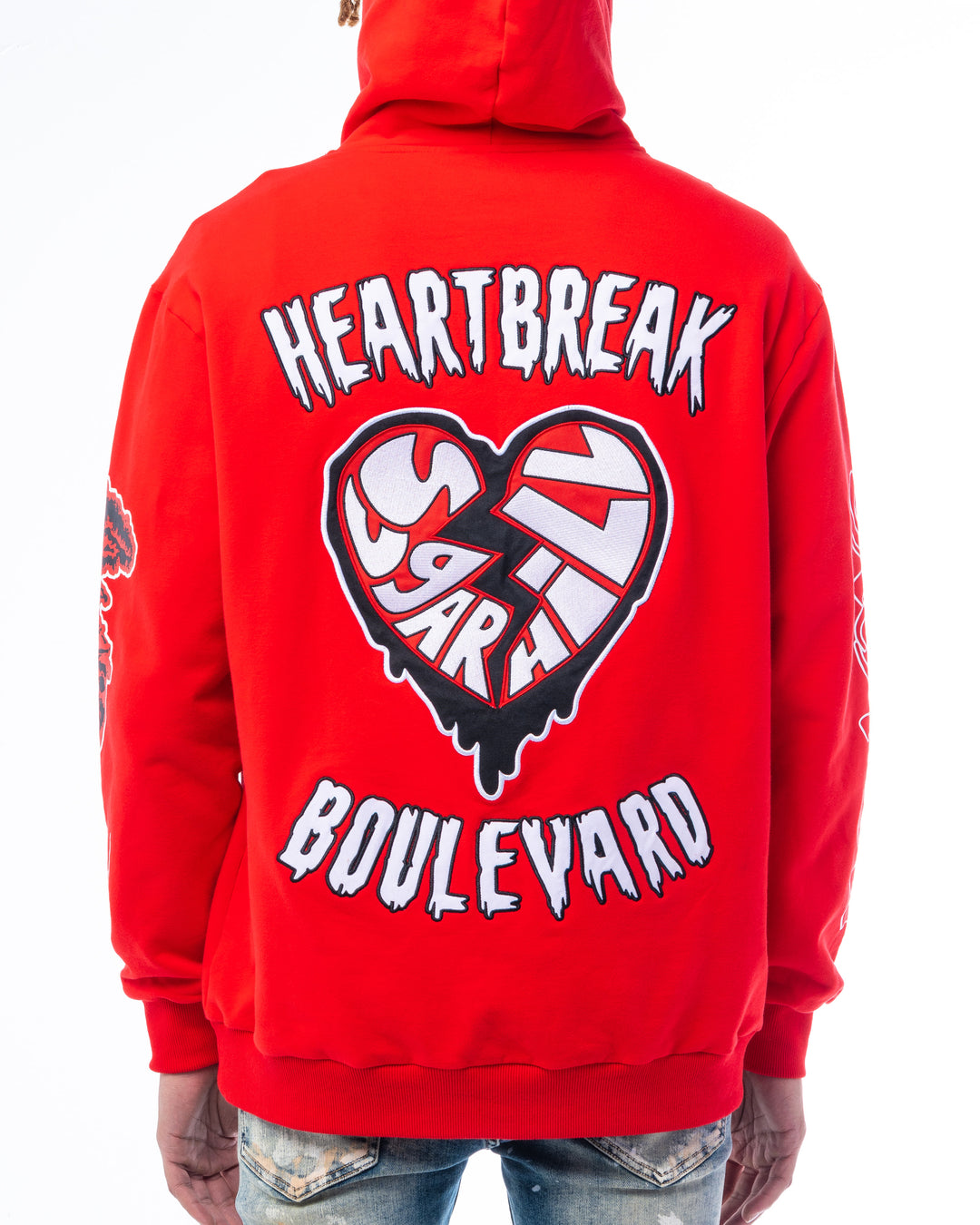HTH Heart logo hoodie パーカー レッド - トップス