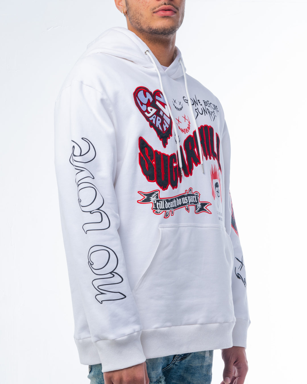 HEARTBREAKER HOODIE WHITE Sugarhill