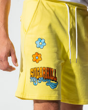 GROOVY SHORTS (YELLOW FRENCH TERRY)