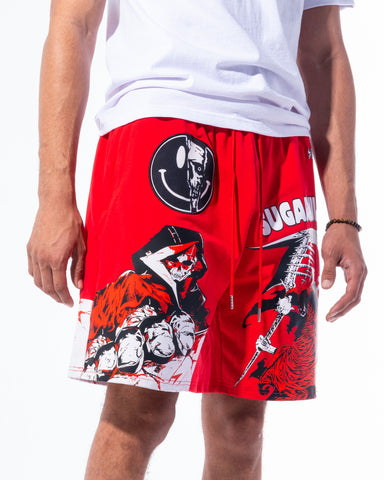 RED SLAUGHTERHOUSE SHORTS