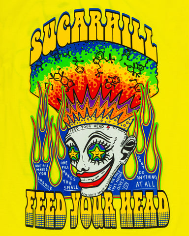 YELLOW FEED YOUR HEAD TEE