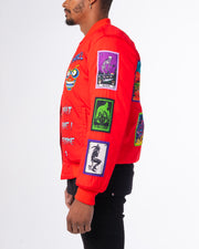 RED MUTANT BOMBER JACKET